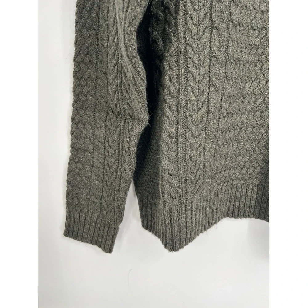 NEW‎ Pendleton 100% Wool Fisherman Sweater Cable Knit Men's 2XL Dark Green